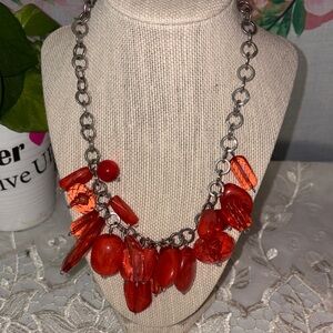 Vibrant Red Statement Necklace